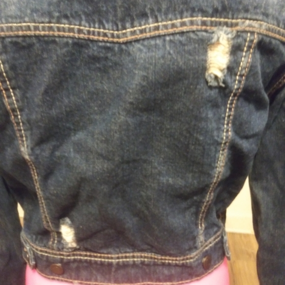 Rue 21 Factory Distressed Blue Jean Jacket - Picture 7 of 12